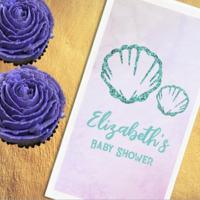 Servilleta De Papel Seashell Baby Shower Napkins (Subido por el creador)