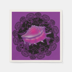 Servilleta De Papel Seashell Purple