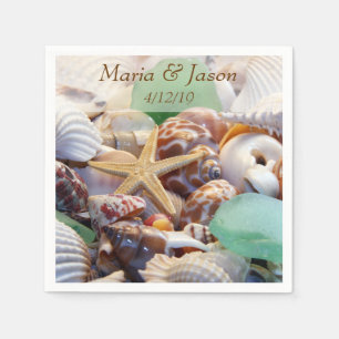 Servilleta De Papel Seashells Personalizado Napkins