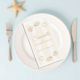 Servilleta De Papel Seashells & Wedding Bells Despedida de soltera