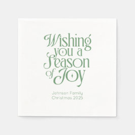 Servilleta De Papel Season of Joy Holiday Napkins Personalized