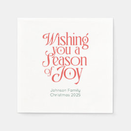 Servilleta De Papel Season of Joy Holiday Napkins Personalized