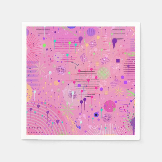 Servilleta De Papel Seasonal Fruit Salad: Abstract Painting (Anverso)