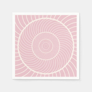 Servilleta De Papel Secuencia fibonacci de caracol de crema rosa pálid