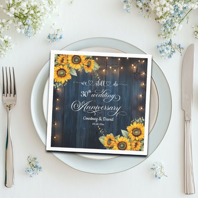 Servilleta De Papel Seguimos haciendo 30° Aniversario Boda (Subido por el creador)