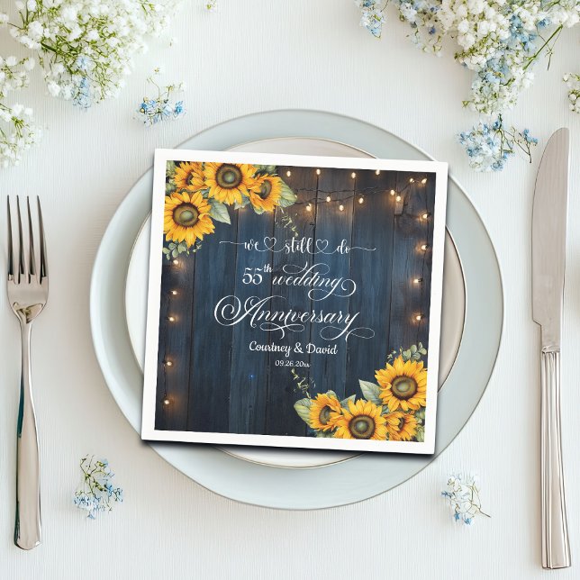 Servilleta De Papel Seguimos Haciendo 55° Aniversario Boda de las Luce (Subido por el creador)