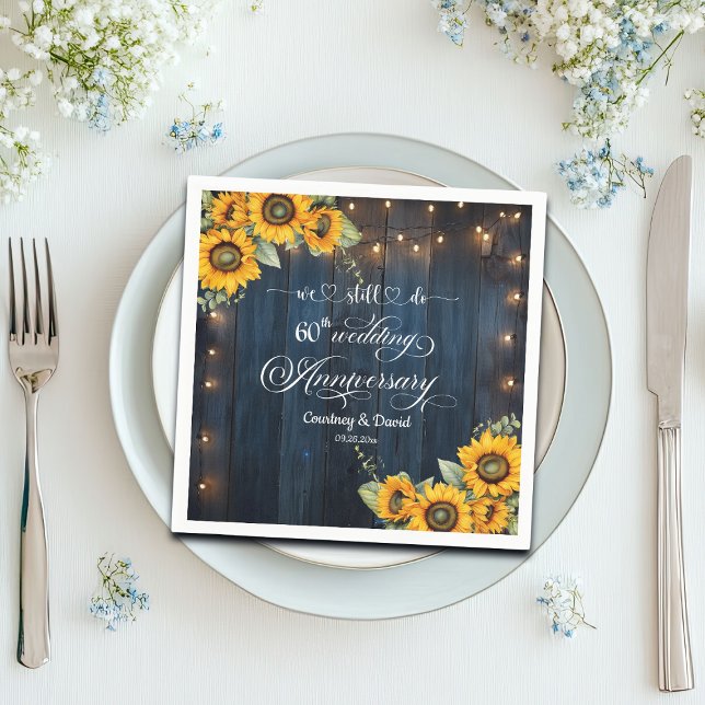 Servilleta De Papel Seguimos Haciendo 60° Aniversario Boda (Subido por el creador)