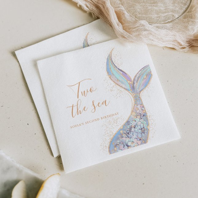 Servilleta De Papel Segunda Cumpleaños de la Sirenita (Subido por el creador)