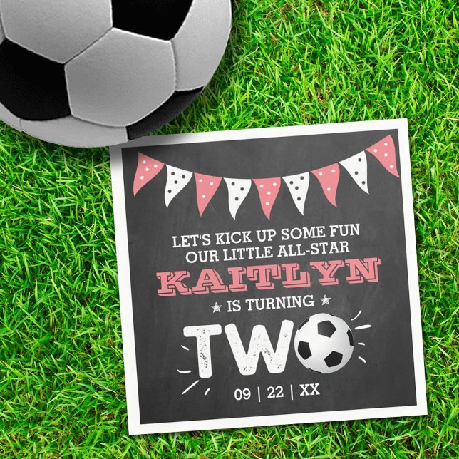 Servilleta De Papel Segundo cumpleaños de la pelota de fútbol de toda  (Subido por el creador)