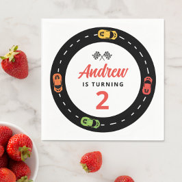 Servilleta De Papel Segundo cumpleaños de los chicos de la pista de ca