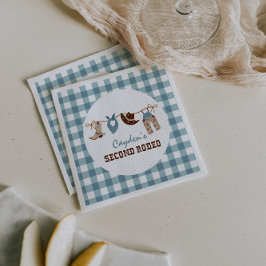 Servilleta De Papel Segundo cumpleaños de Rodeo Occidental Cowboy