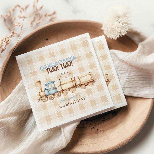 Servilleta De Papel Segundo cumpleaños del tren de cosecha (Subido por el creador)