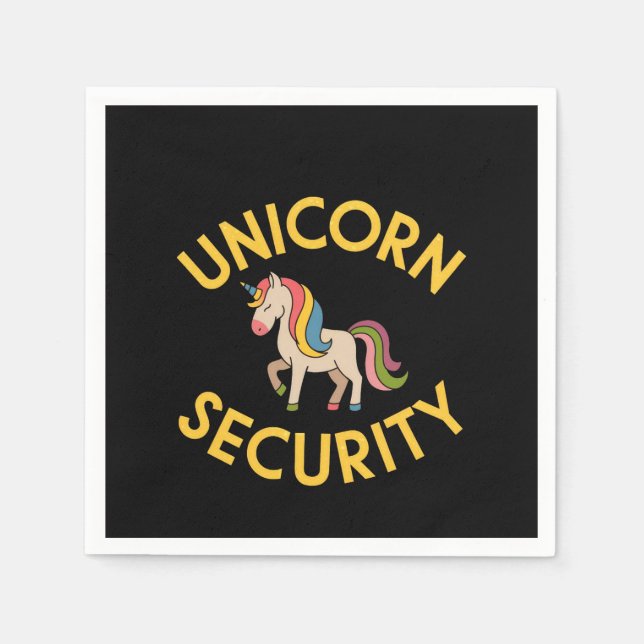 Servilleta De Papel Seguridad de Unicornio: Mantener la seguridad mági (Anverso)