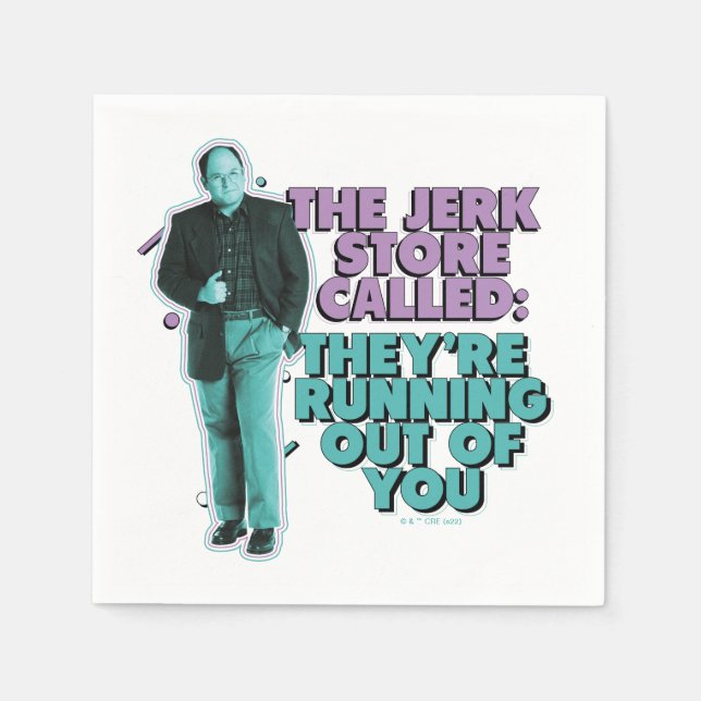 Servilleta De Papel Seinfeld | George Costanza "La tienda de Jerk llam (Anverso)