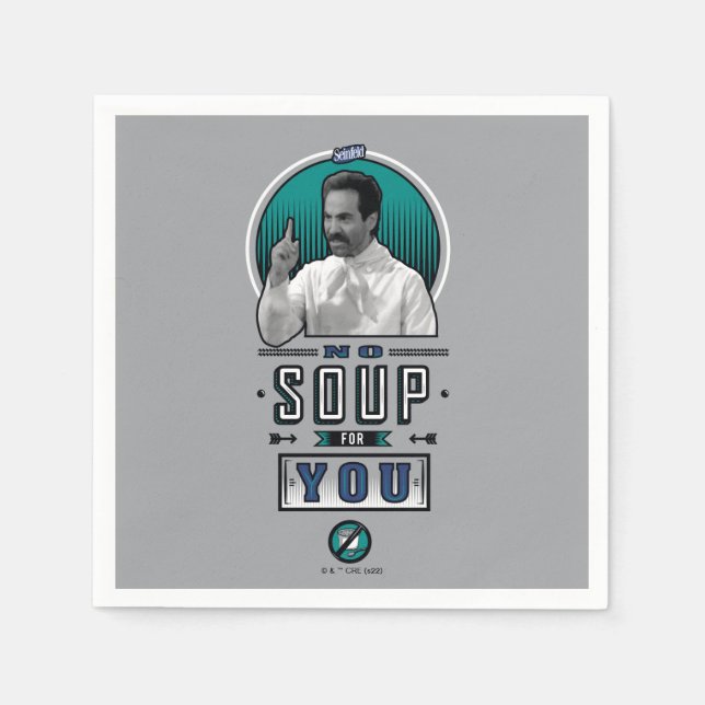 Servilleta De Papel Seinfeld | Sin Sopa Para Usted Gráfico (Anverso)
