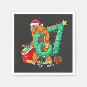 Servilleta De Papel Seis Siete Bigfoot 67 Sasquatch Meme Navidad
