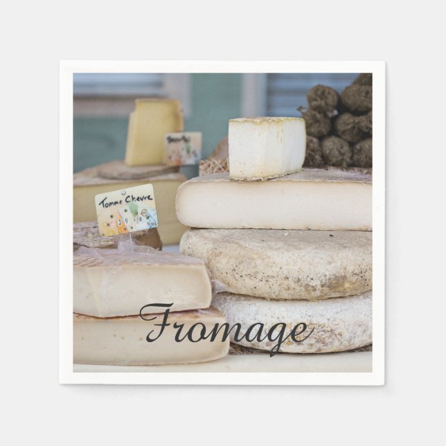Servilleta De Papel Selección de queso francés rústico (Anverso)