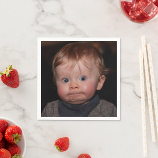 Servilleta De Papel Selfie Photo Upload | Your Face Fun party 