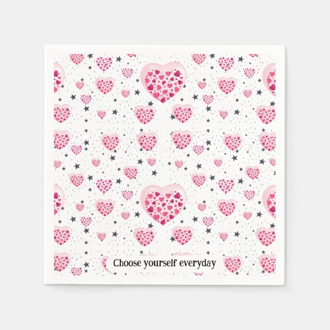 Servilleta De Papel Selflove inspirational quote sweet heart and start (Anverso)