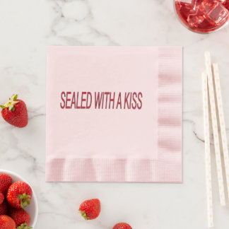 Servilleta De Papel sellado con citas de amor de beso