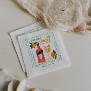 Servilleta De Papel Sello de Aperol Spritz   Bar de bodas italiano