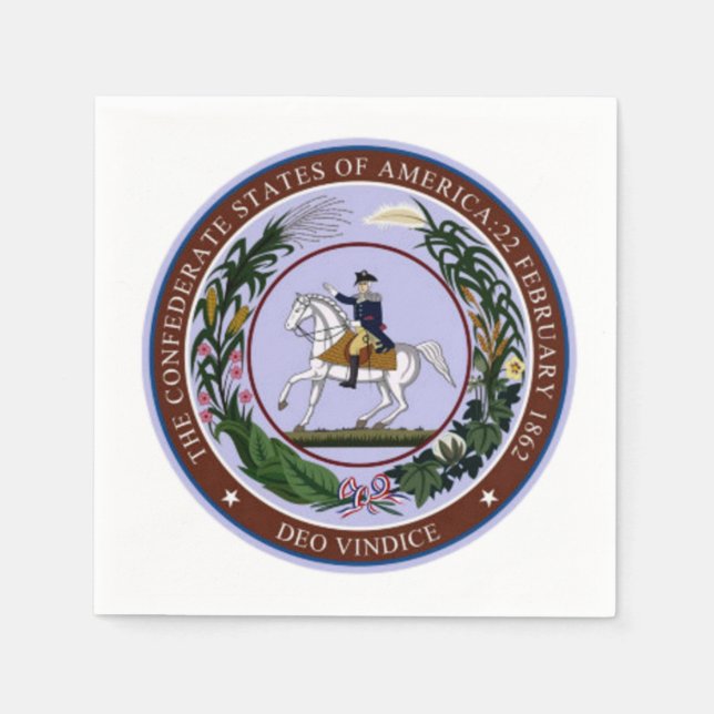 SERVILLETA DE PAPEL SELLO DE LA CONDEDERACIÓN (Anverso)