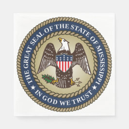 Servilleta De Papel Sello de Misisipi (Estado de los Estados Unidos)