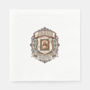 Servilleta De Papel Sello postal vintage Jesús Sello postal vintage Je