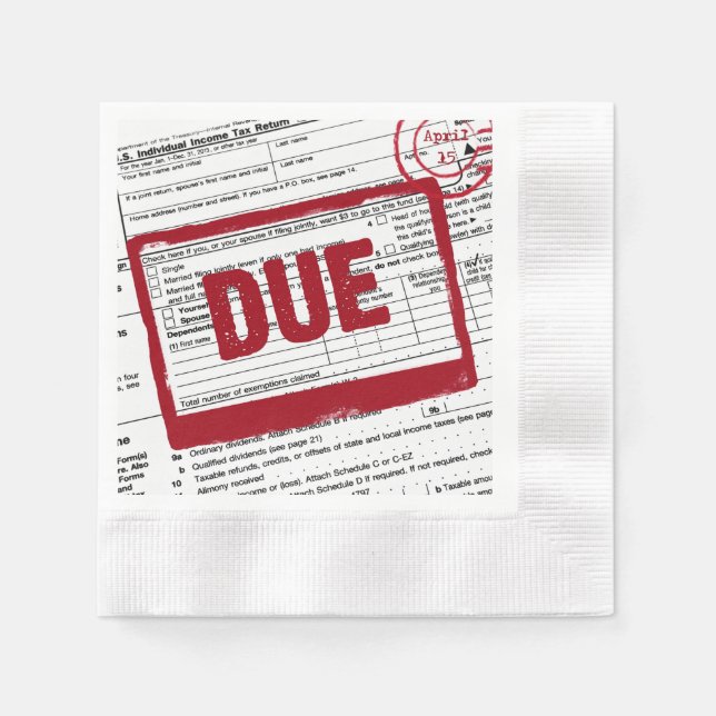 Servilleta De Papel sello rojo del impuesto sobre la renta (Anverso)