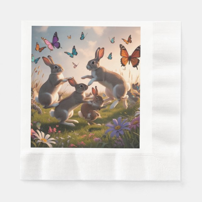 Servilleta De Papel Selva de conejo (Anverso)