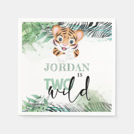 Servilleta De Papel Selva de leones personalizada segundo cumpleaños