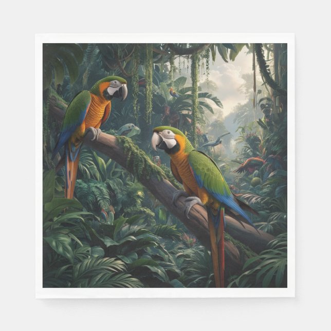 Servilleta De Papel Selva de loro (Anverso)