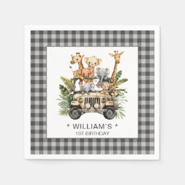 Servilleta De Papel Selva salvaje de un Safari primer cumpleaños