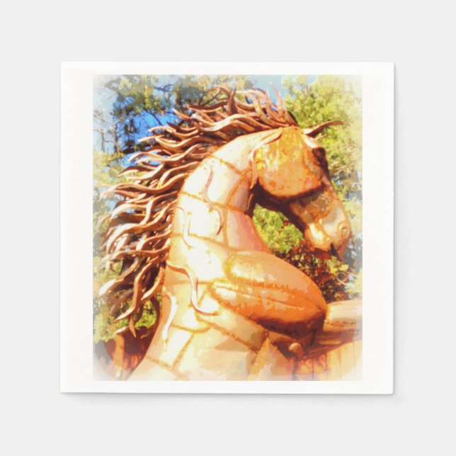Servilleta De Papel semental mustang silvestre (Anverso)