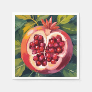 Servilleta De Papel Semillas de Granada Pintura de Frutas