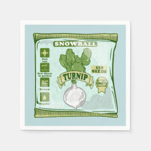 Servilleta De Papel Semillas de nabo cultivando verduras