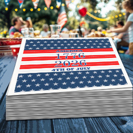 Servilleta De Papel Semiquincentennial Navy Stars & Stripes 1776 2026