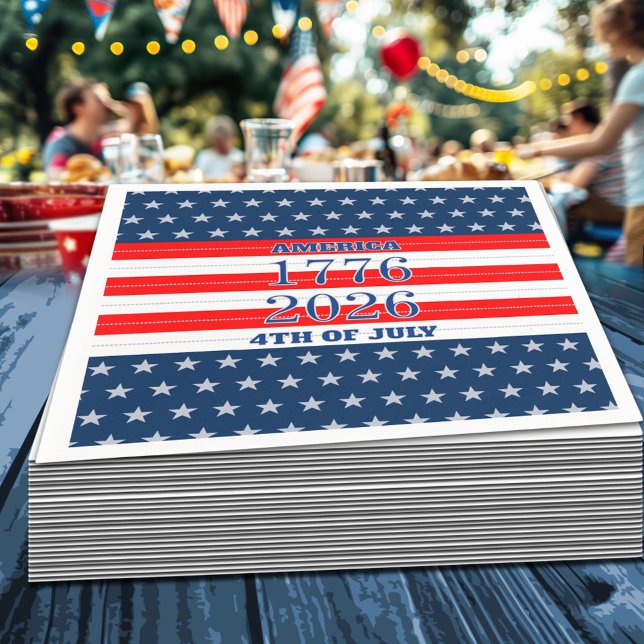 Servilleta De Papel Semiquincentennial Navy Stars & Stripes 1776 2026 (Subido por el creador)
