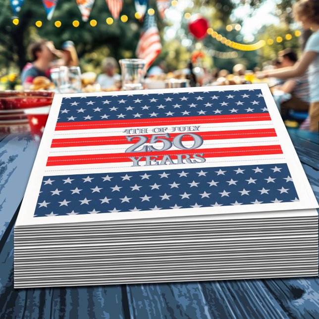 Servilleta De Papel Semiquincentennial Navy Stars & Stripes 250 Years (Subido por el creador)