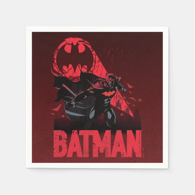 Servilleta De Papel Señal Batman Crimson Bat (Anverso)