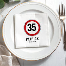 Señal de límite de velocidad de cumpleaños número
