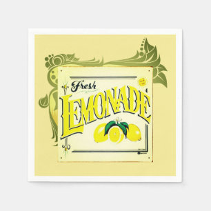 Servilleta De Papel señal de limonada vintage limón fruta a la antigua