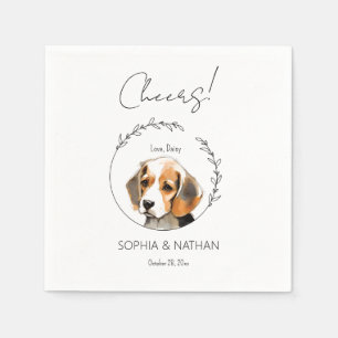 Servilleta De Papel Sencilla Beagle Dog Boda Cocktail Napkins