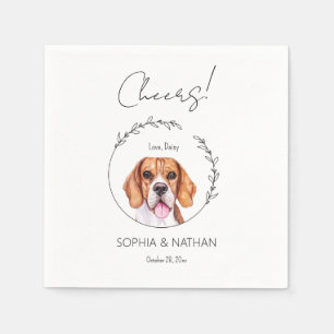 Servilleta De Papel Sencilla Beagle Dog Boda Cocktail Napkins