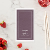Sencilla Cena de Boda Morada Moderna Minimalista