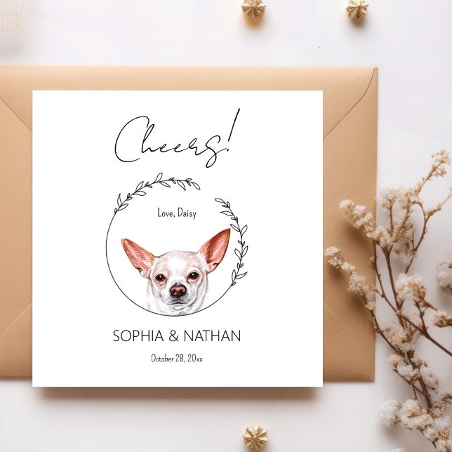 Servilleta De Papel Sencilla Chihuahua Perro Boda Cocktail Napkins (Subido por el creador)