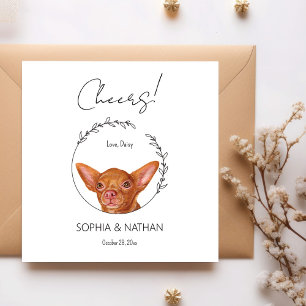 Servilleta De Papel Sencilla Chihuahua Perro Boda Cocktail Napkins