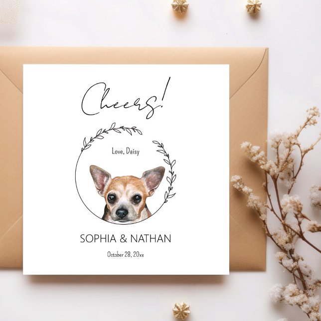 Servilleta De Papel Sencilla Chihuahua Perro Boda Cocktail Napkins (Subido por el creador)