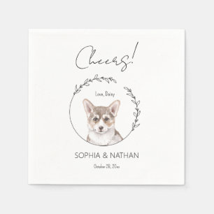 Servilleta De Papel Sencilla Corgi Dog Boda Cocktail Napkins