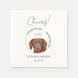 Servilleta De Papel Sencilla Dachshund Dog Boda Cocktail Napkins